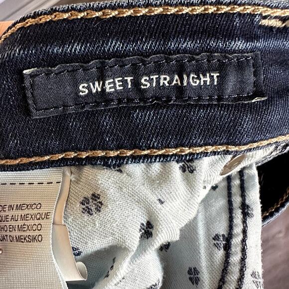 Lucky Brand Sweet Straight Jeans Women 8/29 Dark Wash Mid Rise 31" Inseam - Picture 6 of 10